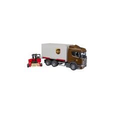 bruder Scania Super 560R Logistik LKW mit Mitnahmestapler, Modellfahrzeug