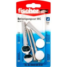 fischer Befestigungs-Set WC N, Dübel(hellgrau, 2-teilig, für Stand-WCs)