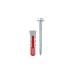 fischer Dübel DUOPOWER 10x50 S LD(hellgrau/rot, 25 Stück, mit Schraube)