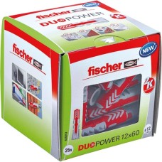 fischer Dübel DUOPOWER 12x60 LD(hellgrau/rot, 25 Stück)