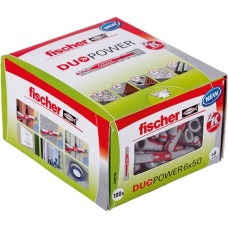 fischer Dübel DUOPOWER 6x50 LD(hellgrau/rot, 100 Stück)