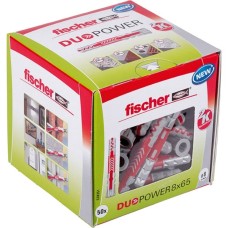 fischer Dübel DUOPOWER 8x65 LD(hellgrau/rot, 50 Stück)