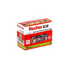 fischer EasyHook Angle DuoPower 6x30, Dübel(weiß, 25 Stück, mit EasyHook Winkelhaken)