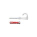 fischer EasyHook Round DuoPower 8x40, Dübel(weiß, 4 Stück, mit EasyHook Rundhaken)
