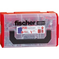 fischer FixTainer-DUOPOWER/DUOTEC, Dübel(hellgrau/rot, mit Schrauben, 200-teilig)