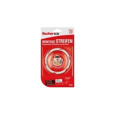 fischer GOW Montagestreifen, 19 Stück, Klebeband(weiß)