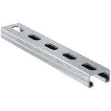 fischer Montageschiene FUS 21/2,5, Verbinder(silber, 3 Meter, verzinkt)