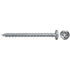 fischer Spanplattenschraube PowerFast II 4,0x30 Pan Head PZ(200 Stück, Vollgewinde, verzinkt)