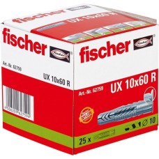 fischer Universaldübel UX 10x60 R(hellgrau, 25 Stück)