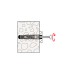 fischer Universaldübel UX 8x50 WH(hellgrau, 25 Stück, mit Winkelhaken)