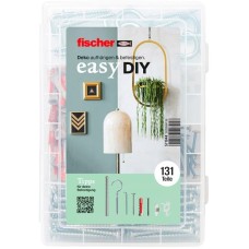 fischer easyDIY Deko-Box, Dübel(131-teilig, mit Bohrer, Schrauben, Haken)