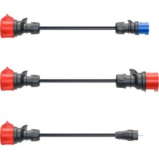 go-e Adapterset für Gemini flex 11 kW, 3-teiliges Set(schwarz, 30cm)