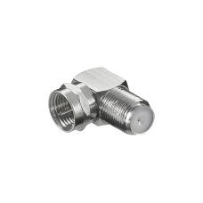 goobay 90°-Winkel-Adapter F-Stecker auf F-Kupplung(silber)