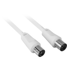 RF-Buchse, Koaxialkabel(weiß, 10 Meter, Bulk)