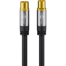 Koax-Stecker(schwarz, 1 Meter)