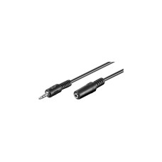 3,5mm Buchse, Verlängerungskabel(schwarz, 2 Meter)