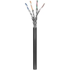 goobay CAT.6 Outdoor-Patchkabel S/FTP (PiMF)(schwarz, 100 Meter)