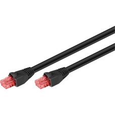 goobay CAT.6 Outdoor-Patchkabel U/UTP(schwarz, 10 Meter)