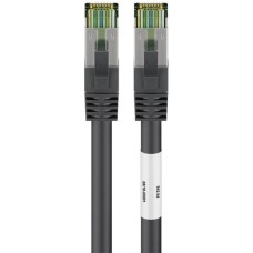 goobay CAT 8.1 Patchkabel, S/FTP (PiMF)(schwarz, 3 Meter)