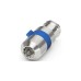 goobay Easy-Installation IEC/Koax-Buchse(silber/blau, 6,5 - 8,0 mm)