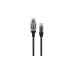 RJ-45 Stecker, LAN-Adapter(schwarz/silber, 1 Meter)
