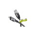 RJ-45 Stecker, LAN-Adapter(schwarz/silber, 1 Meter)