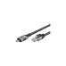 RJ-45 Stecker, LAN-Adapter(schwarz/silber, 10 Meter)