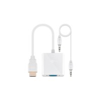 VGA Adapter, + 3,5mm Stereo(weiß, vernickelt)