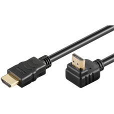 goobay High-Speed-HDMI 90°-Kabel mit Ethernet(schwarz, 5 Meter)