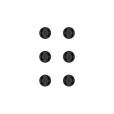 goobay Kabel Management 2-Slots (mini), Kabelführung(schwarz, 6er-Set)