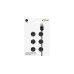 goobay Kabel Management 2-Slots (mini), Kabelführung(schwarz, 6er-Set)