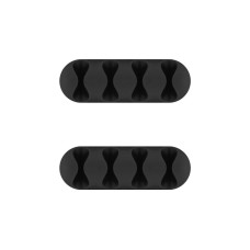 goobay Kabel Management 4-Slots, Kabelführung(schwarz, 2er-Set)