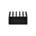 goobay Kabel Management 5-Slots, Kabelführung(schwarz, 2er-Set)