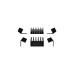 goobay Kabel Management 5-Slots, Kabelführung(schwarz, 2er-Set)