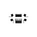 goobay Kabel Management 5-Slots, Kabelführung(schwarz, 2er-Set)