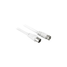 goobay LNB-Stecker - RF-Buchse, 1,5 m, Kabel(weiß, 1,5 Meter)