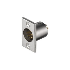 goobay Mikrofon-Einbaustecker, 5Pin, Einbau-Anschluss(schwarz, 1 Stück)