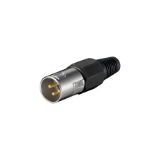 goobay Mikrofonstecker, 3Pin(schwarz, 1 Stück)