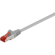 goobay Patchkabel CAT.6 S/FTP (PiMF)(grau, 10 Meter, doppelt geschirmt)