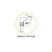 goobay Patchkabel Cat.6a U/UTP, 1x 90° gewinkelt(weiß, 1 Meter)