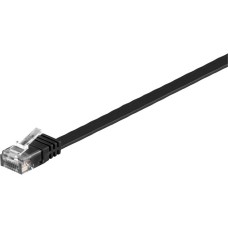 RJ45 Stecker CAT.6 U/UTP(schwarz, 1 Meter, Flachkabel)