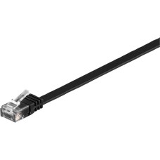 RJ45 Stecker CAT.6 U/UTP(schwarz, 5 Meter, Flachkabel)