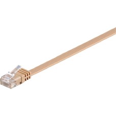 RJ45 Stecker CAT.6 U/UTP(braun, 5 Meter, Flachkabel)