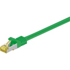 goobay Patchkabel RJ-45 SFTP, mit Cat 7 Rohkabel(grün, 3 Meter, 500 MHz)