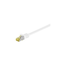 goobay Patchkabel RJ-45 SFTP, mit Cat 7 Rohkabel(weiß, 5 Meter, 500 MHz)