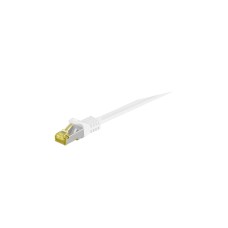 goobay Patchkabel RJ-45 SFTP, mit Cat 7 Rohkabel(weiß, 7,5 Meter, 500 MHz)