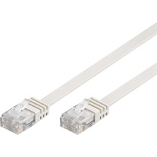 RJ-45 Stecker(weiß, 150cm, flach, Cat.5e U/UTP)