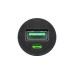 goobay Quick Charge USB Auto Schnellladegerät(schwarz, mit QC 3.0)