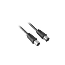 goobay RF-Stecker auf RF-Buchse, Kabel(schwarz, 5 Meter, Bulk)