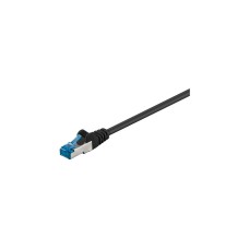 goobay RJ-45 Patchkabel Cat 6.a S/FTP (PIMF)(schwarz, 2 Meter, 500 MHz)